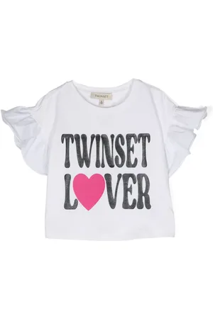 Twin-Set Logo-print glittered T-shirt