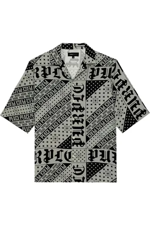 Purple Brand Flag Bandana button-up cotton shirt