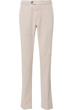 CANALI Mid-rise tapered chinos