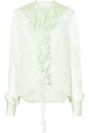 Victoria Beckham Romantic semi-sheer ruffled shirt