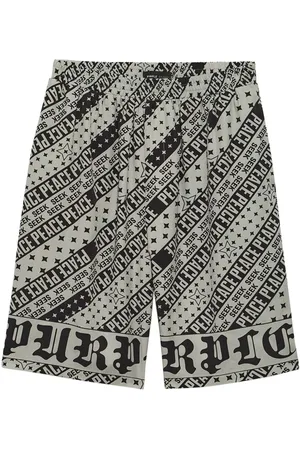 Purple Brand Flag Bandana bermuda shorts