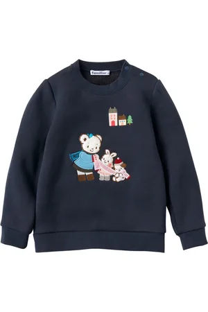 Familiar Bear-appliquéd cotton sweatshirt
