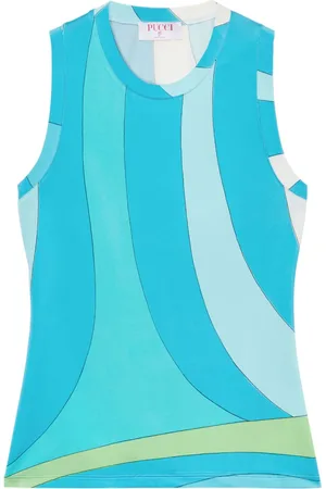 Puccini Marmo-print tank top
