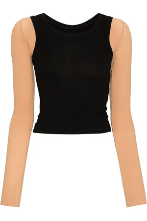 Maison Margiela Numbers-motif layered top