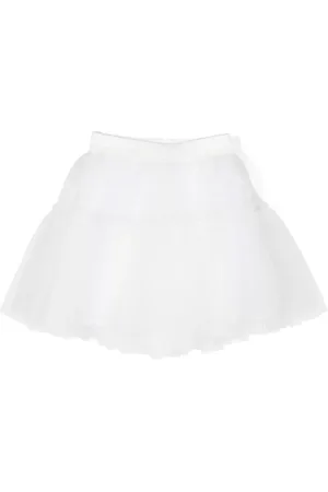 MONNALISA Logo-waistband tutu skirt