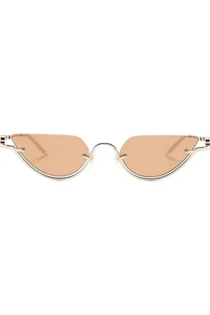 Gucci Half-rim geometric-frame sunglasses