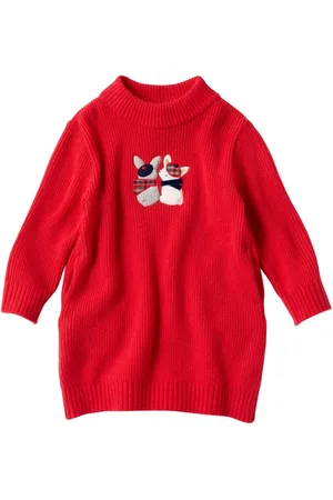 Familiar Appliquéd wool-blend jumper