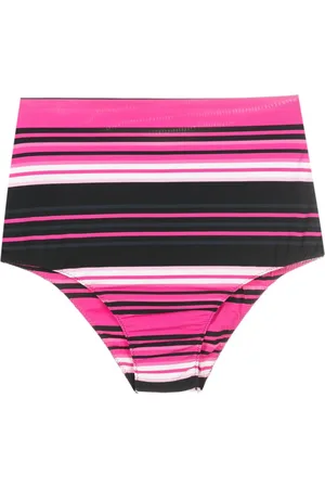 CLUBE BOSSA Ceanna stripe-print bikini bottoms