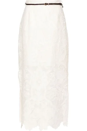 ZIMMERMANN Ottie embroidered midi skirt