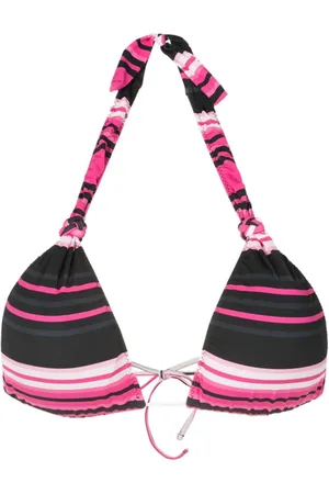 CLUBE BOSSA Rings striped bikini top