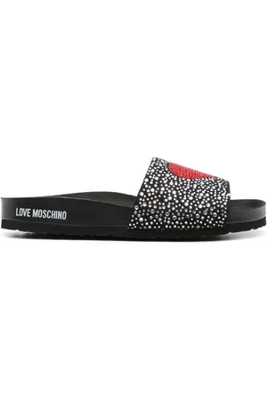 Moschino Rhinestone-embellished slides