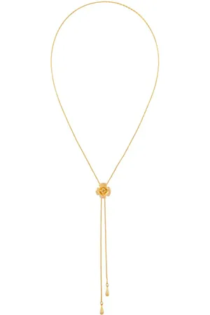 Susan Caplan 1990s Rediscovered rose-pendant necklace