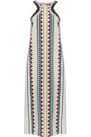 La DoubleJ Geometric-print maxi skirt
