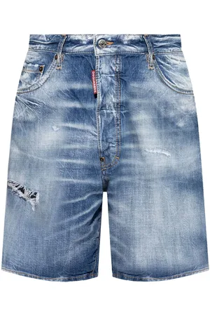 Dsquared2 Logo-tag distressed denim shorts