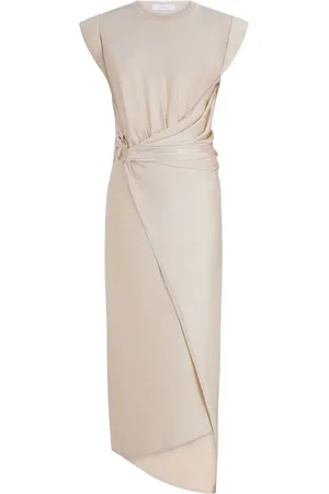 Paco rabanne Gathered-detail draped midi dress