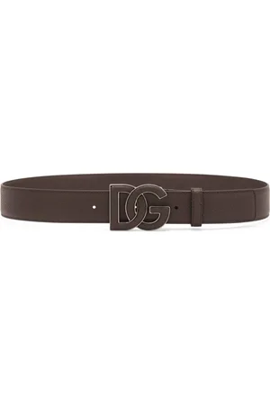 Dolce & Gabbana Logo-buckle leather belt