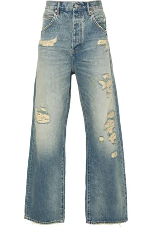 Purple Brand Distressed straight-leg jeans