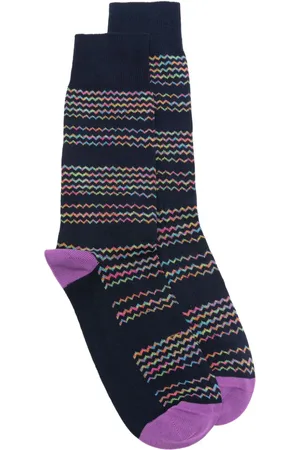 Paul Smith Chevron-pattern cotton blend socks