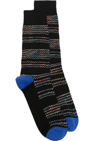 Paul Smith Chevron-pattern cotton blend socks