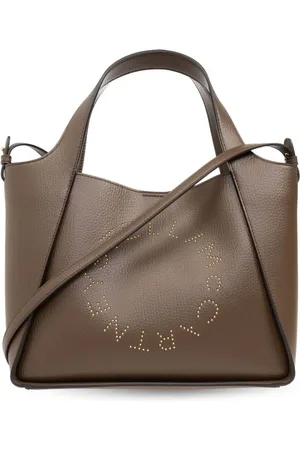 Stella McCartney Logo-perforated faux-leather tote bag