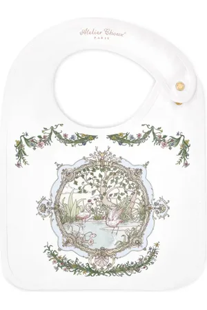 Atelier Choux Tapestry-print organic cotton bib