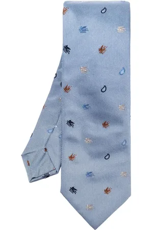 Etro Pegaso-embroidered silk tie