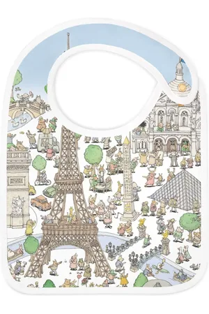 Atelier Choux Paris-print organic cotton bib