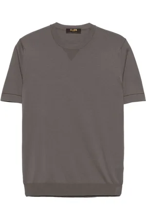 MOORER Cotton knitted T-shirt