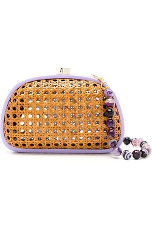 SERPUI Mia flat-woven clutch bag
