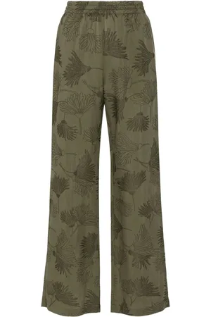Golden Goose Floral-embroidered straight trousers