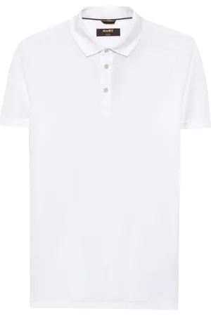 MOORER Semi-sheer polo shirt