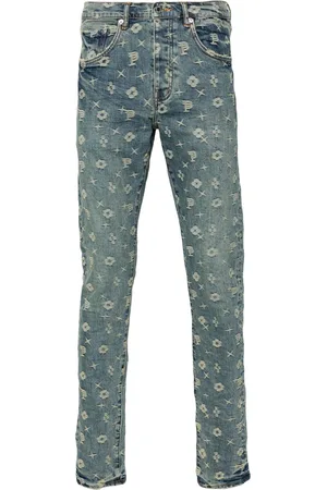 Purple Brand Embroidered-logo skinny jeans
