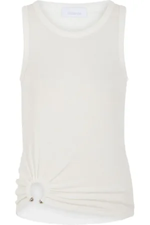 Paco rabanne Asymmetric gathered-detail tank top