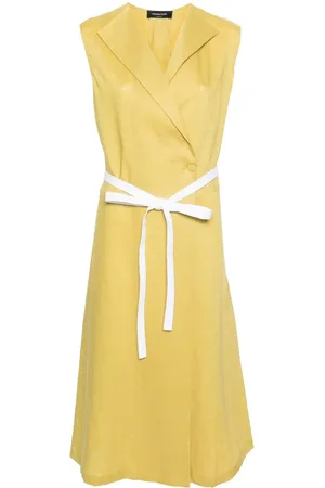Fabiana Filippi Poplin linen wrap dress