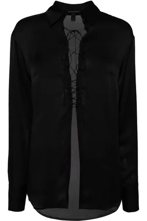 Kiki de Montparnasse Lace-up silk shirt