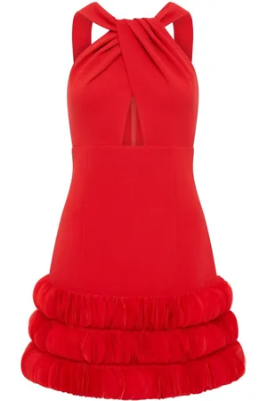 Rebecca Vallance Adrena flared mini-dress