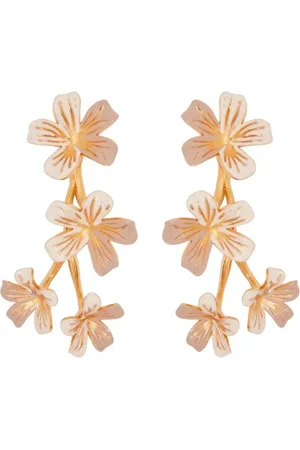 Oscar de la Renta Flower Branch clip-on earrings