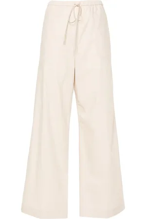Totême Straight-leg drawstring cotton trousers