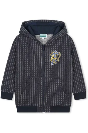 Kenzo Logo-appliqu?? striped hoodie