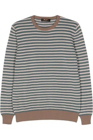 MOORER Portman striped cotton jumper