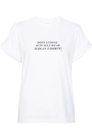Victoria Beckham Slogan-print organic-cotton T-shirt