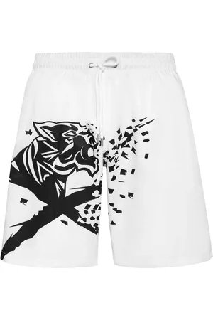 Philipp Plein Tiger print swim shorts