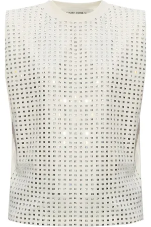 Golden Goose Crystal-embellished cotton top