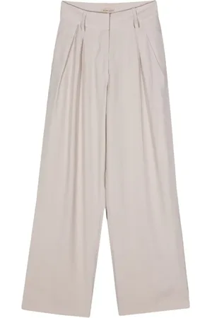 BLANCA Darted wide-leg trousers