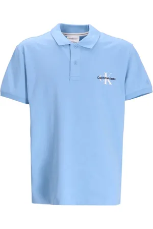 Calvin Klein Logo-embroidered cotton-blend polo shirt