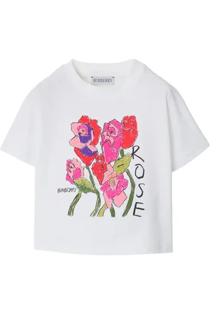 Burberry Rose-print cotton T-shirt