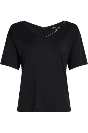Karl Lagerfeld Signature V-neck T-shirt