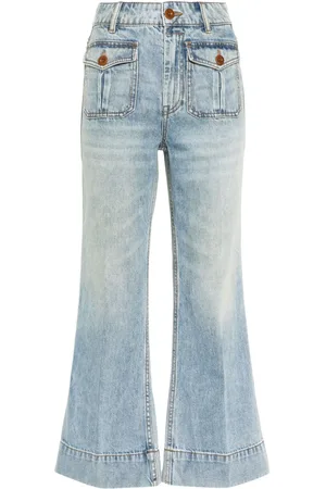 ZIMMERMANN Flared cropped jeans