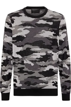 Philipp Plein Camouflage-pattern merino jumper