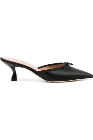 MALONE SOULIERS Bow-detail satin mules